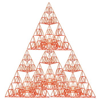 [4D프레임] 시에르핀스키 삼각형(이등변 4단계)